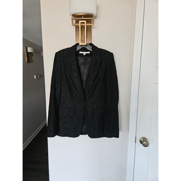Veronica Beard Black Ashburn Jacket Lace Blazer Size 6 - Picture 3 of 13